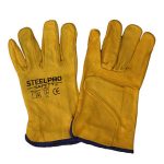 Guante Cuero Badana Amarillo Steelpro