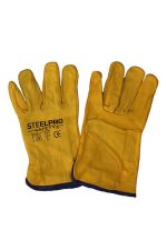 Guante Cuero Badana Amarillo Steelpro