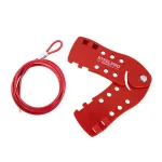 Bloqueo múltiple con cable acero inox recubierto de 5mm x 2m