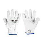 Guante Cuero Driver Amarillo Steelpro